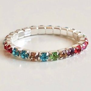 💖 Multi Colored Crystal Stretchy Toe Ring (fits all sizes) NEW